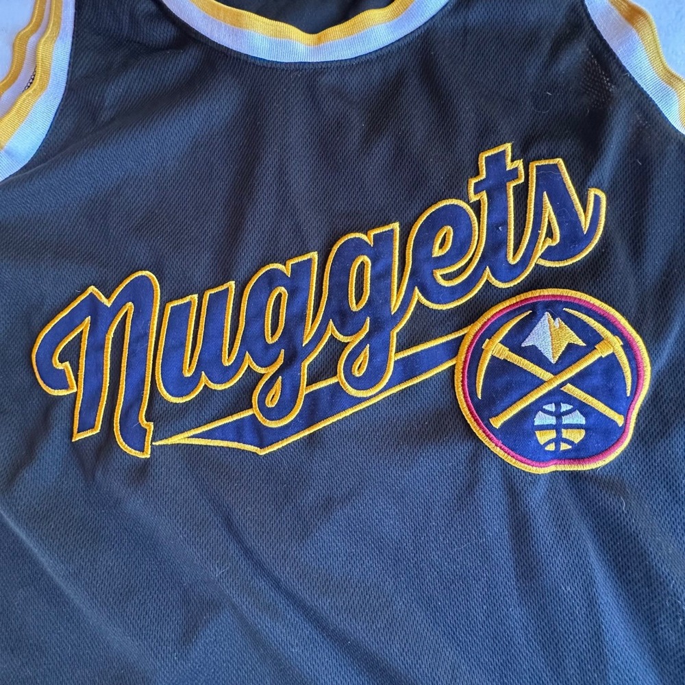 Ultra Game NBA Denver Nuggets Basketball Jersey Mens Med Black Mesh Sleeveless